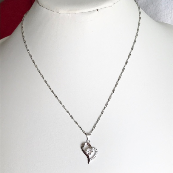 Heart Pendant Cubic Zirconia - Picture 5 of 10